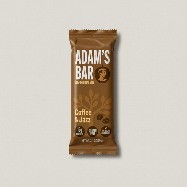 Coffee & Jazz protein bar by Adam's Bar — doctor-designed for GLP-1 users