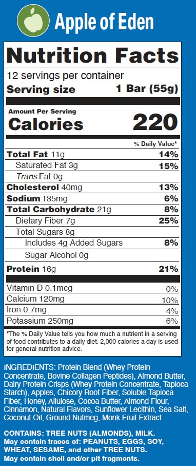 Apple of Eden protein bar by Adam's Bar — doctor-designed for GLP-1 users