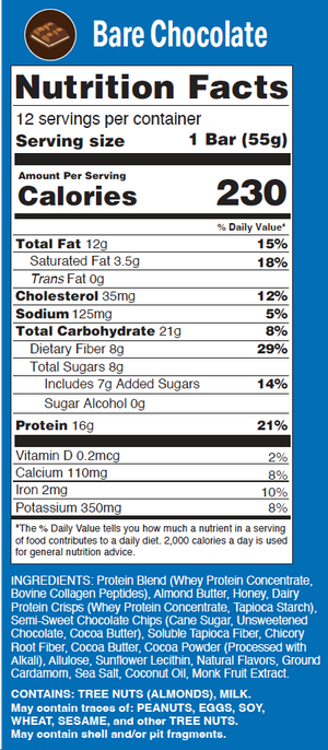 Bare Chocolate protein bar by Adam's Bar — doctor-designed for GLP-1 users
